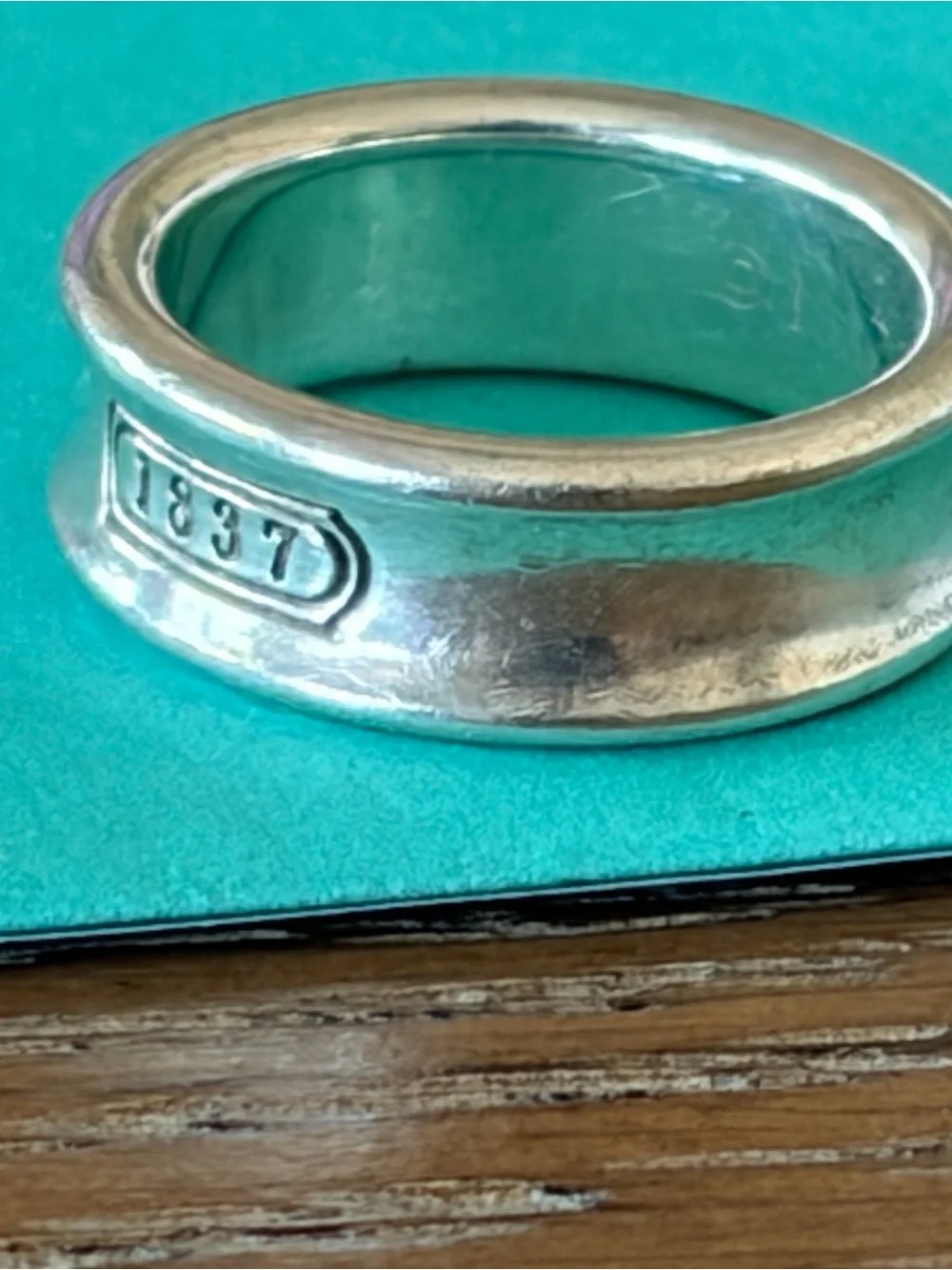 Tiffany & Co. Sterling Band Ring - Silver on Tiffany Blue
